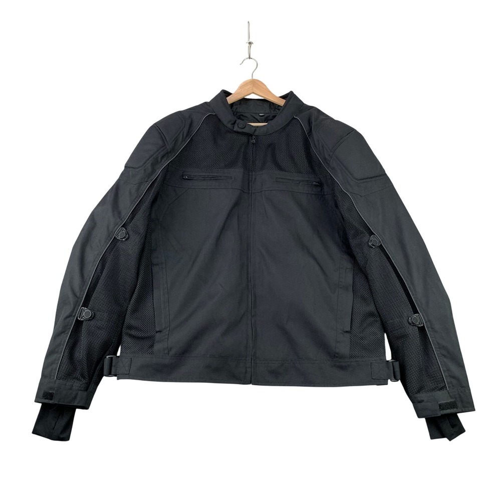 First Classics Motorcycle Jacket Men 4XL Black High Performance Gear Mesh Padded